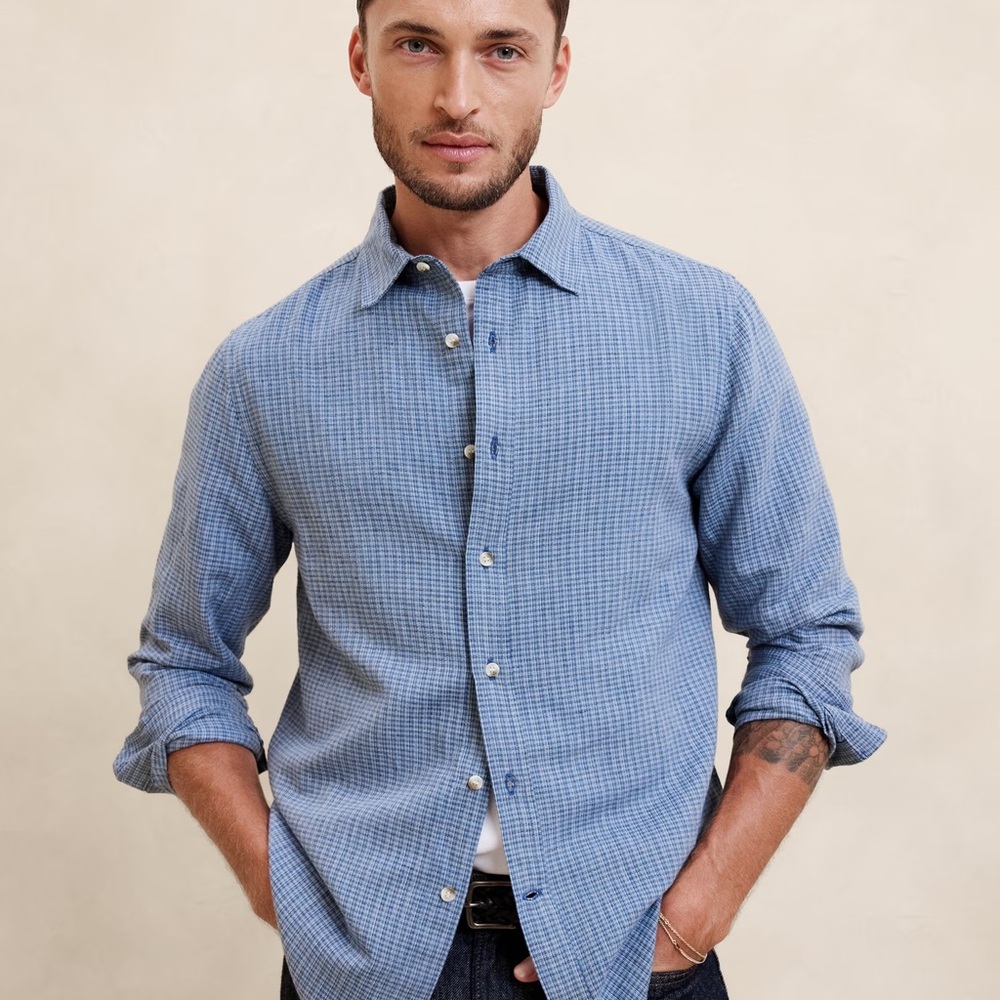 Slim Linen-Blend Shirt